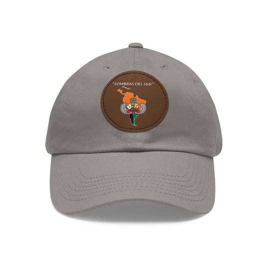 Dad Hat with Leather Patch (Round)