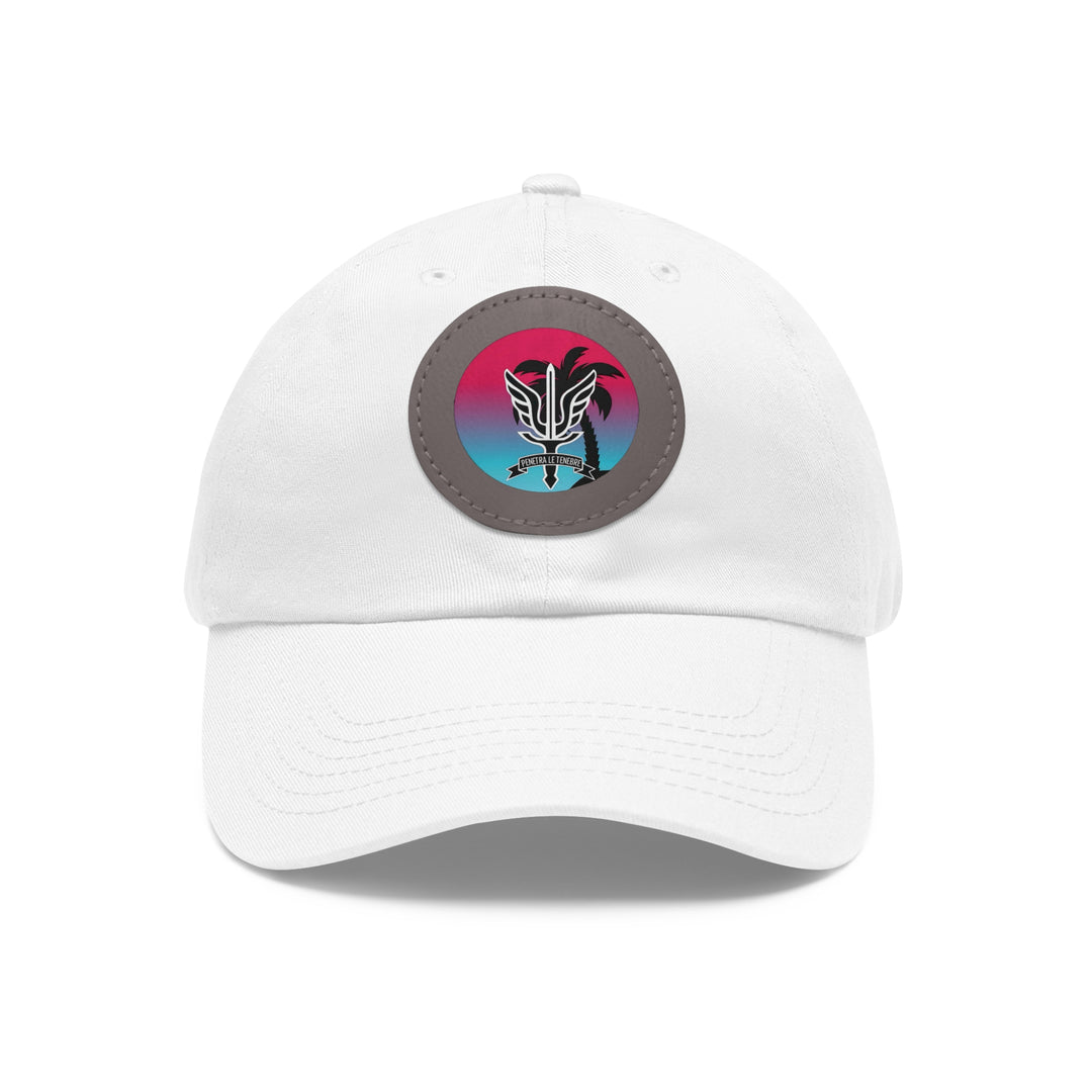 Dad Hat with Leather Patch (Round)