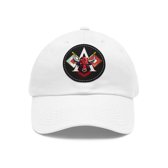 Dad Hat with Leather Patch (Round)