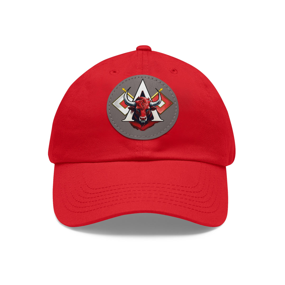 Dad Hat with Leather Patch (Round)
