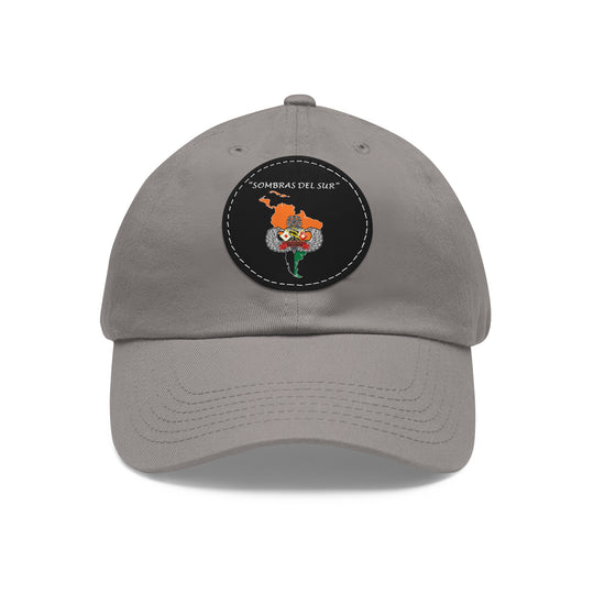 Dad Hat with Leather Patch (Round)