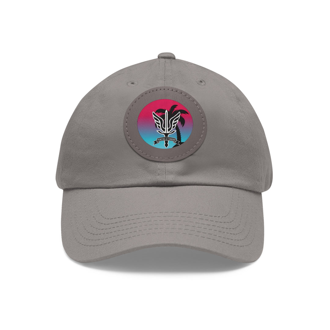Dad Hat with Leather Patch (Round)