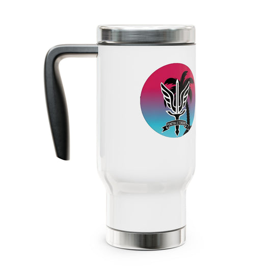 Stainless Steel Travel Mug with Handle, 14oz