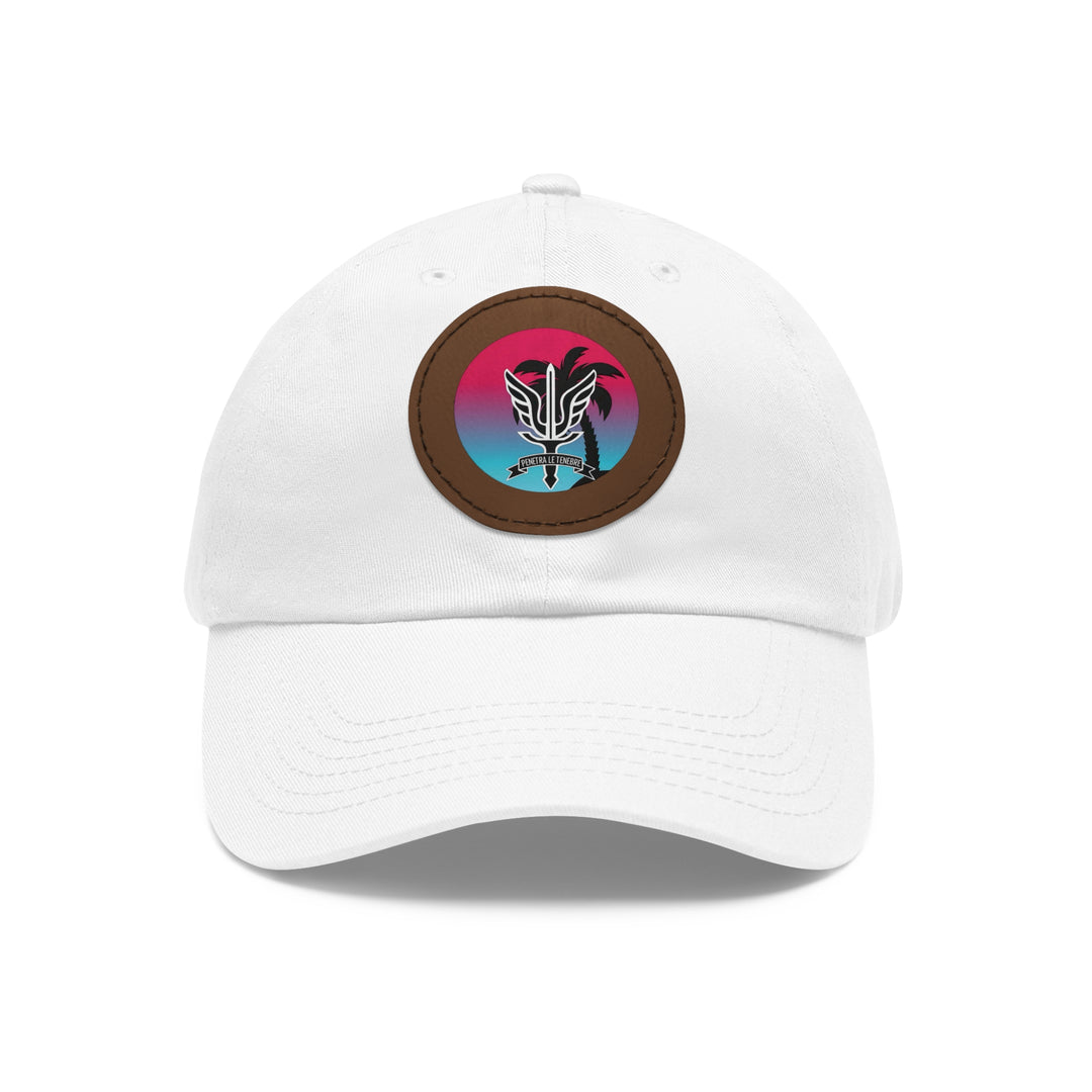 Dad Hat with Leather Patch (Round)