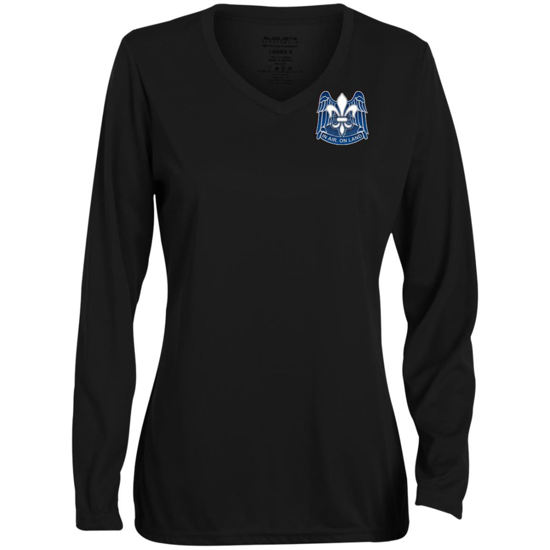 Ladies' Moisture-Wicking Long Sleeve V-Neck Tee