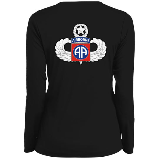 Ladies' Moisture-Wicking Long Sleeve V-Neck Tee